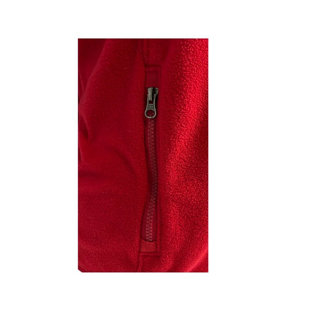 Lands' End Women's Size L Zip-Front Fleece Vest Long Red - Picture 7 of 10